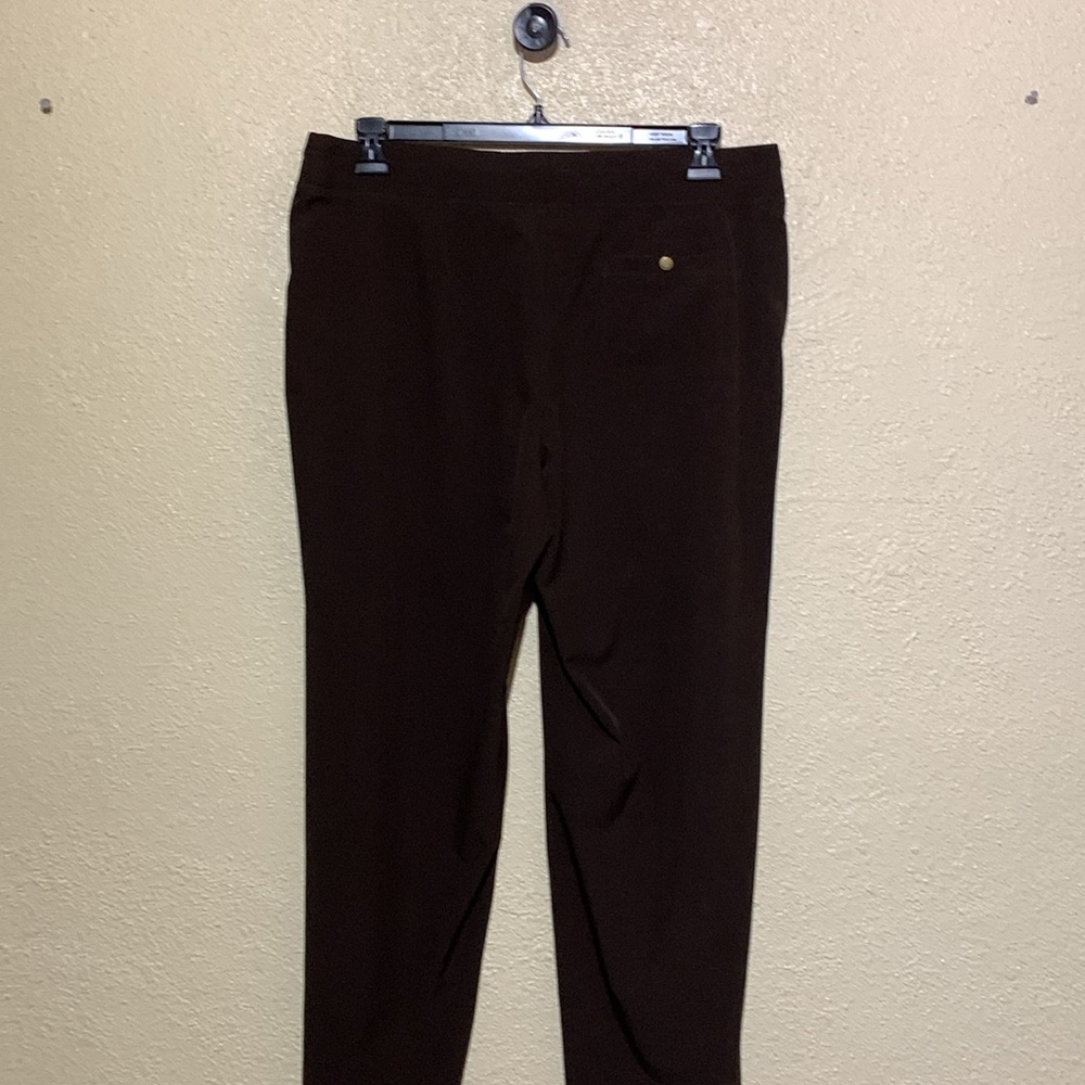 Zenergy Pants Size 2 L Brown Light Weight Pockets Pull On Pockets Polyester - Picture 9 of 14